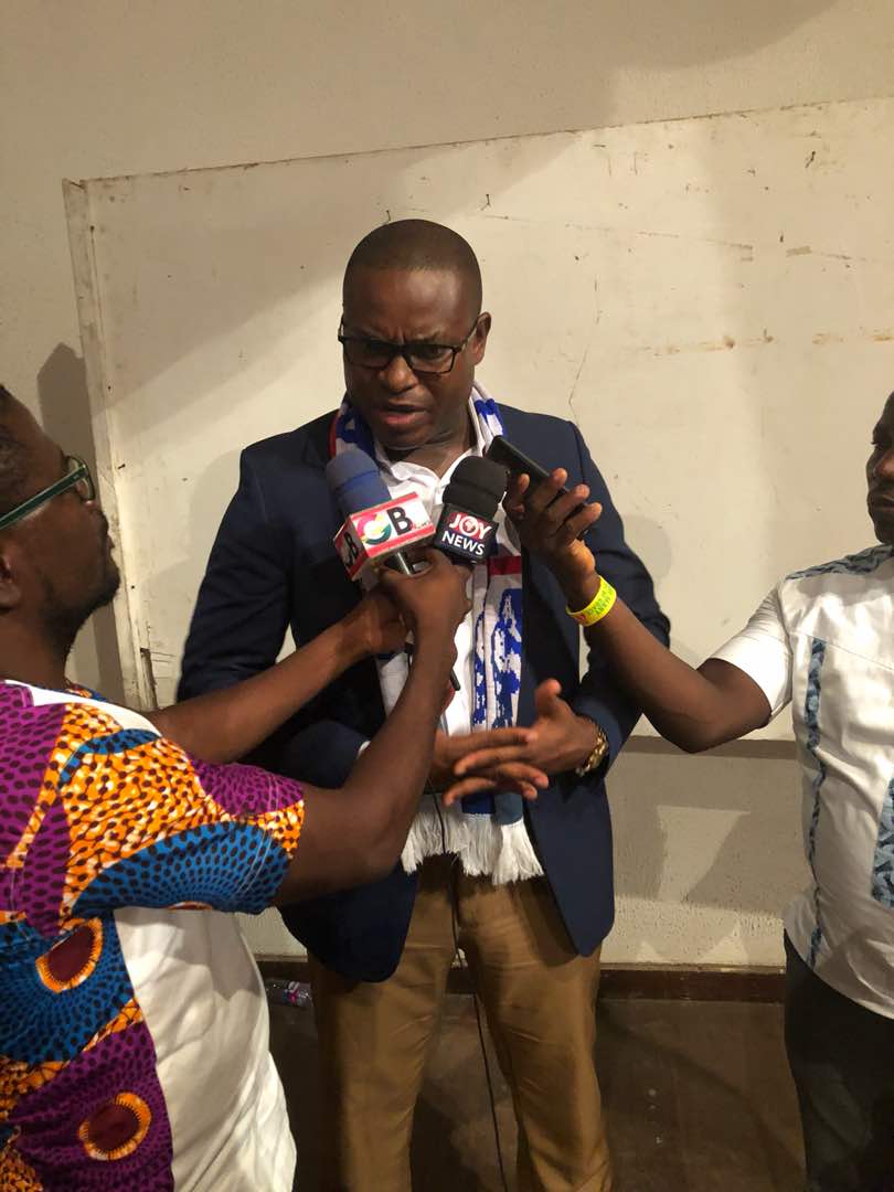 Dr. Richard Ahiagbah interacting with a section of the media during the visit