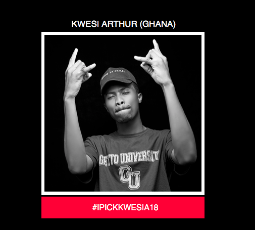 Kwesi Arthur gets his first BET  nomination