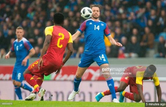 Black Stars drew 2-2 with Iceland
