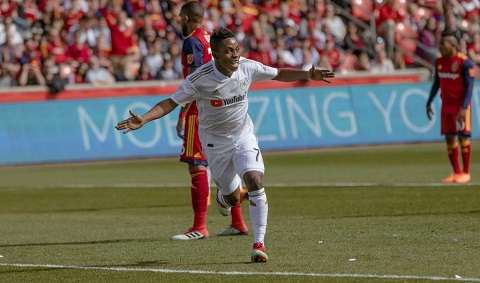 Latif Blessing scored his first goal for Los Angeles FC in their win over Real Salt Lake