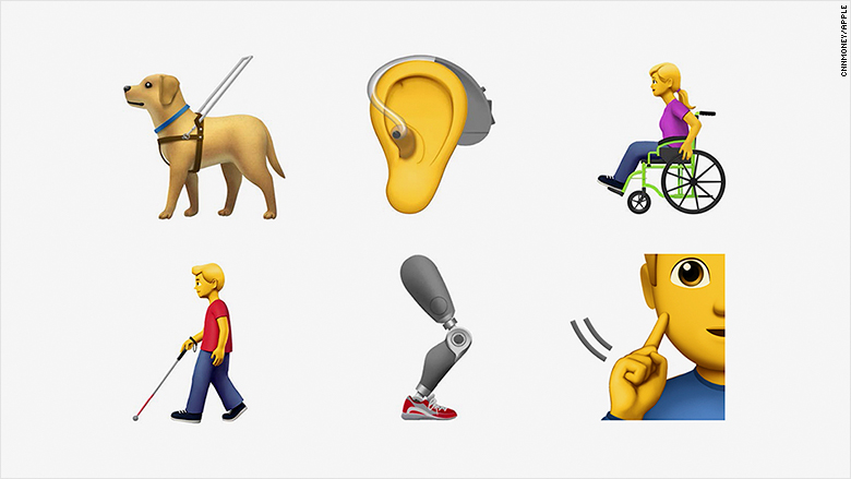 Apple wants emojis to better represent people with disabilities
