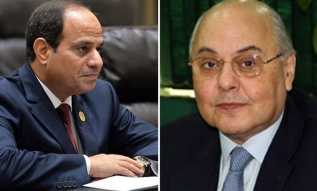 Abdul Fattah al-Sisi (L) and his sole challenger Mousa Mostafa Mousa