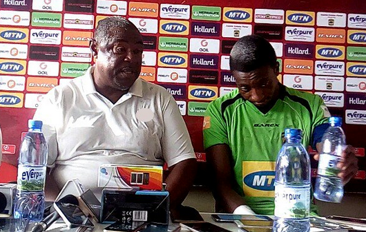 Kotoko coach Paa Kwesi Fabin(left) says his side won against Inter Allies due to their determination