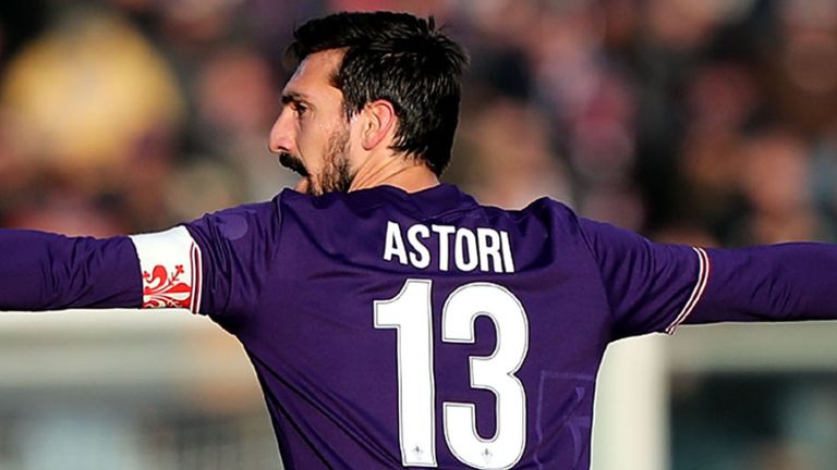 Fiorentina have retired the No 13 shirt formerly worn by captain Davide Astori 