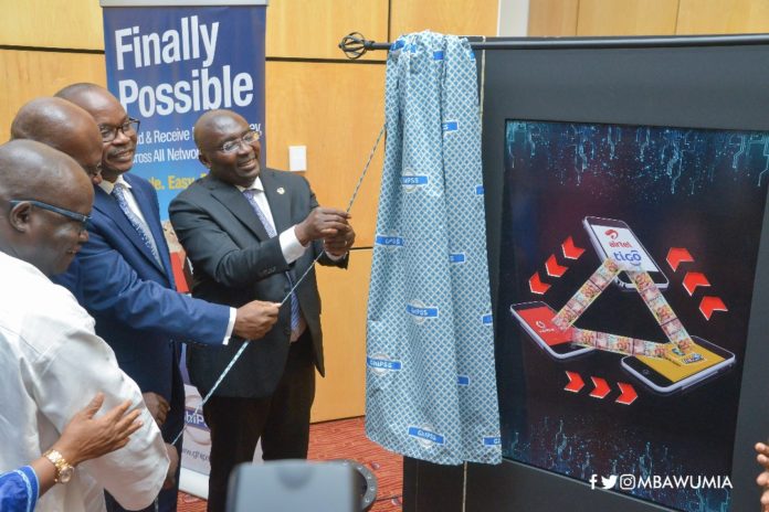 The Vice, Dr Mahamudu Bawumia, has launched the first mobile money payments interoperability system in Ghana.The Vice, Dr Mahamudu Bawumia, has launched the first mobile money payments interoperability system in Ghana.