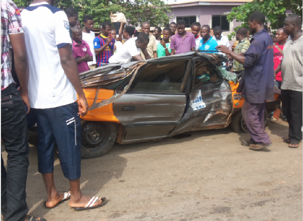 2 dead, 9 injured in an accident on Sunyani -Techiman road