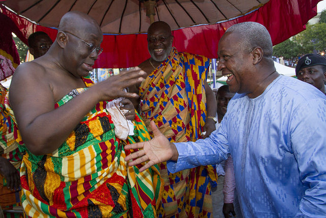 Flash Back: President Akufo-Addo and former President Mahama in a happy mood