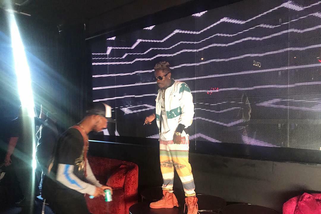 Shatta Wale in South Africa shooting a shooting