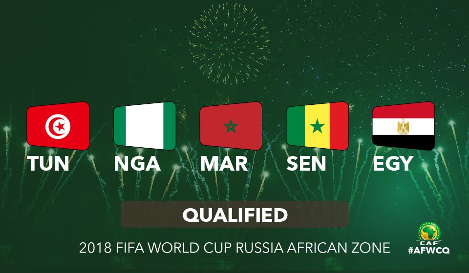 African teams at the 2018 FIFA World Cup