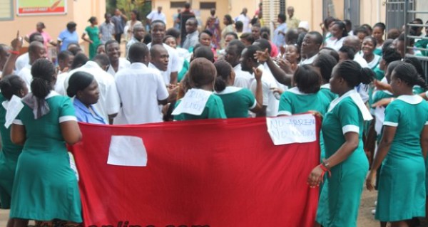Demonstration against ‘Heal Ghana’ of ‘NaBCo’ underway