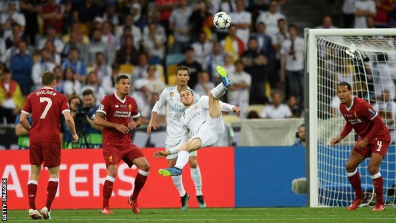 Gareth Bale scored a spectacular overhead kick as Real Madrid beat LiverpoolGareth Bale scored a spectacular overhead kick as Real Madrid beat Liverpool