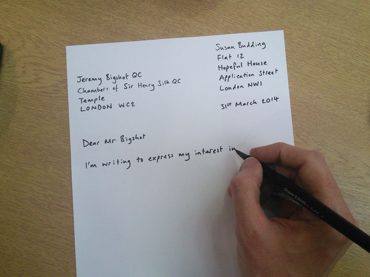 How to write letters of application