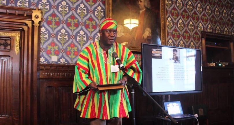 Alhaji _Farouk Aliu Mahama speaks at Black History Month event in UK Parliament
