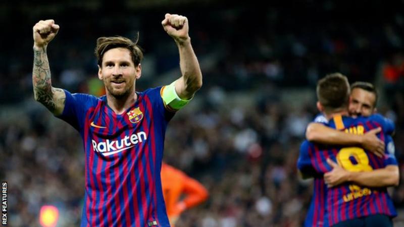 Messi scores twice as Barcelona beat Spurs