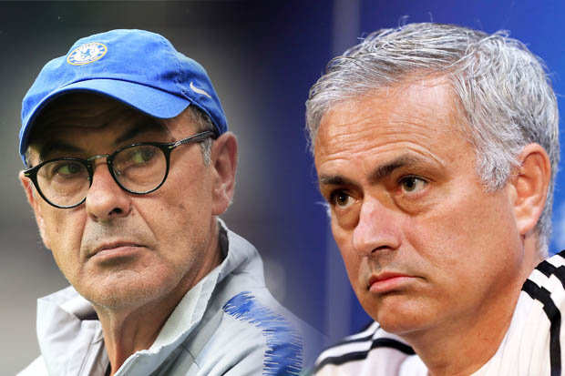 EPL: Maurizio Sarri and Jose Mourinho