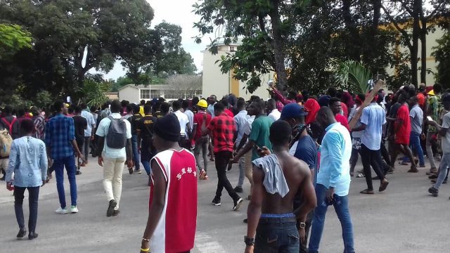Demonstration _ongoing at KNUST