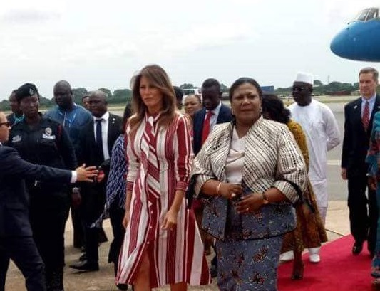 Melania Trump (LEFT) with First Lady Rebecca  Akufo-Addo