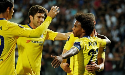 Europa League: Willian's strike wins it for Chelsea