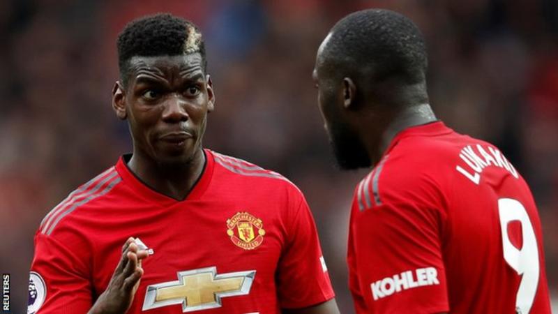 Pogba (left) was a world record signing when he joined United from Juventus in 2016