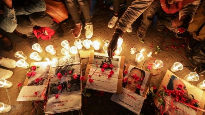 Kenyans have been demanding justice following the murder of Sharon Otieno 