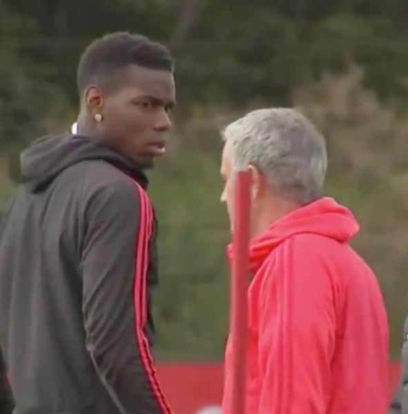 Paul Pogba and Jose Mourinho