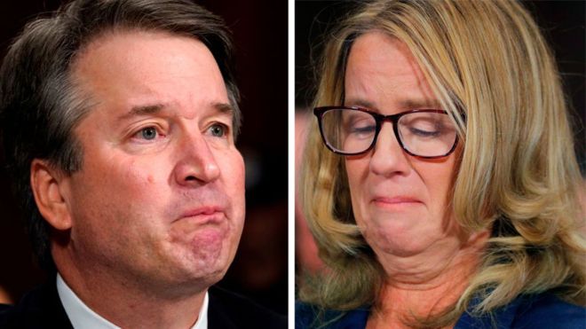 Brett Kavanaugh and Christine Blasey Ford both gave evidence on Thursday 