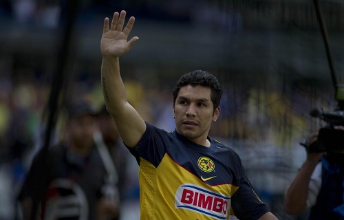 Cabanas in action for Club America before the attempted murder 