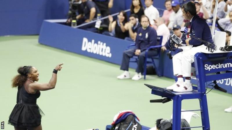 Serena Williams argued with umpire Carlos Ramos throughout the second set