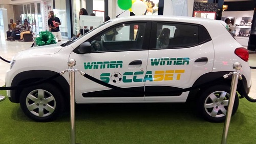 PHOTOS: Man wins car in SoccaBet massive promotion