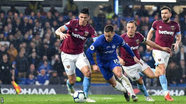 VIDEO: Eden Hazard tears West Ham apart to send Chelsea third