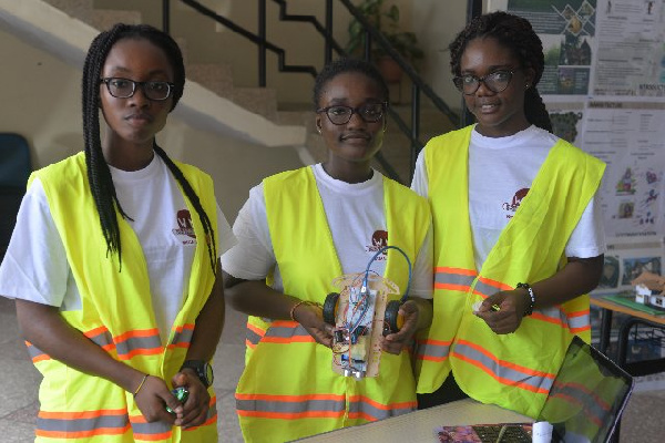 Second-year students, Joana Owusu-Appiah, Selinam Fiadjo and Daniella Asare