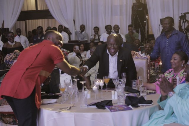 DKB and President Akufo-Addo at the MUSIGA Presidential Grand Ball