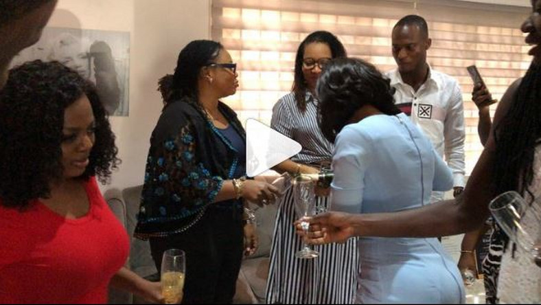 Charlotte Osei, Sandra Ankobia, others party with Nana Aba Anamoah after she won an award