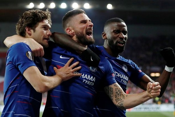 Europa League: Unconvincing Chelsea reach semi-finals in Stamford Bridge goal-fest (VIDEO)