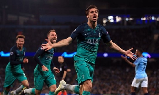 VIDEO: Spurs stun Man City on away goals in modern classic 