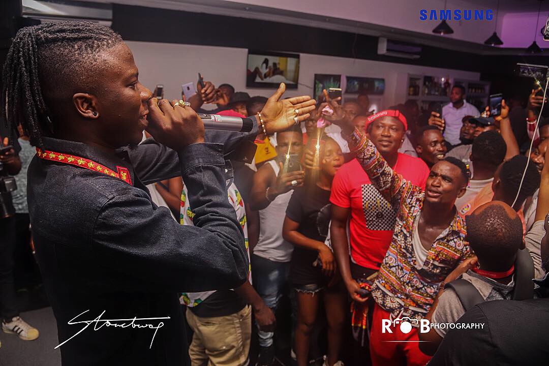 Stonebwoy's epic performance at the grand launch of Holy Trinity Spa Club and Lounge