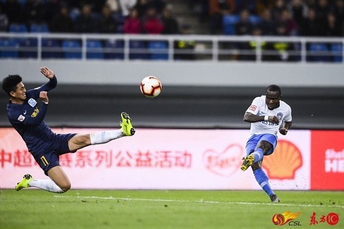 Frank Acheampong grabs match-winner for Tianjin Teda in China