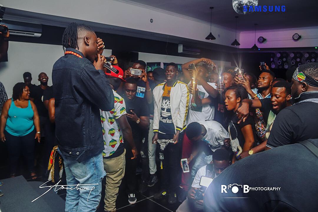 Stonebwoy's epic performance at the grand launch of Holy Trinity Spa Club and Lounge