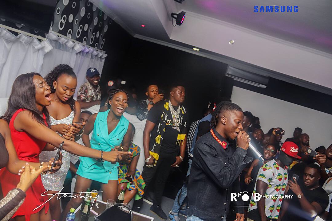 Stonebwoy's epic performance at the grand launch of Holy Trinity Spa Club and Lounge