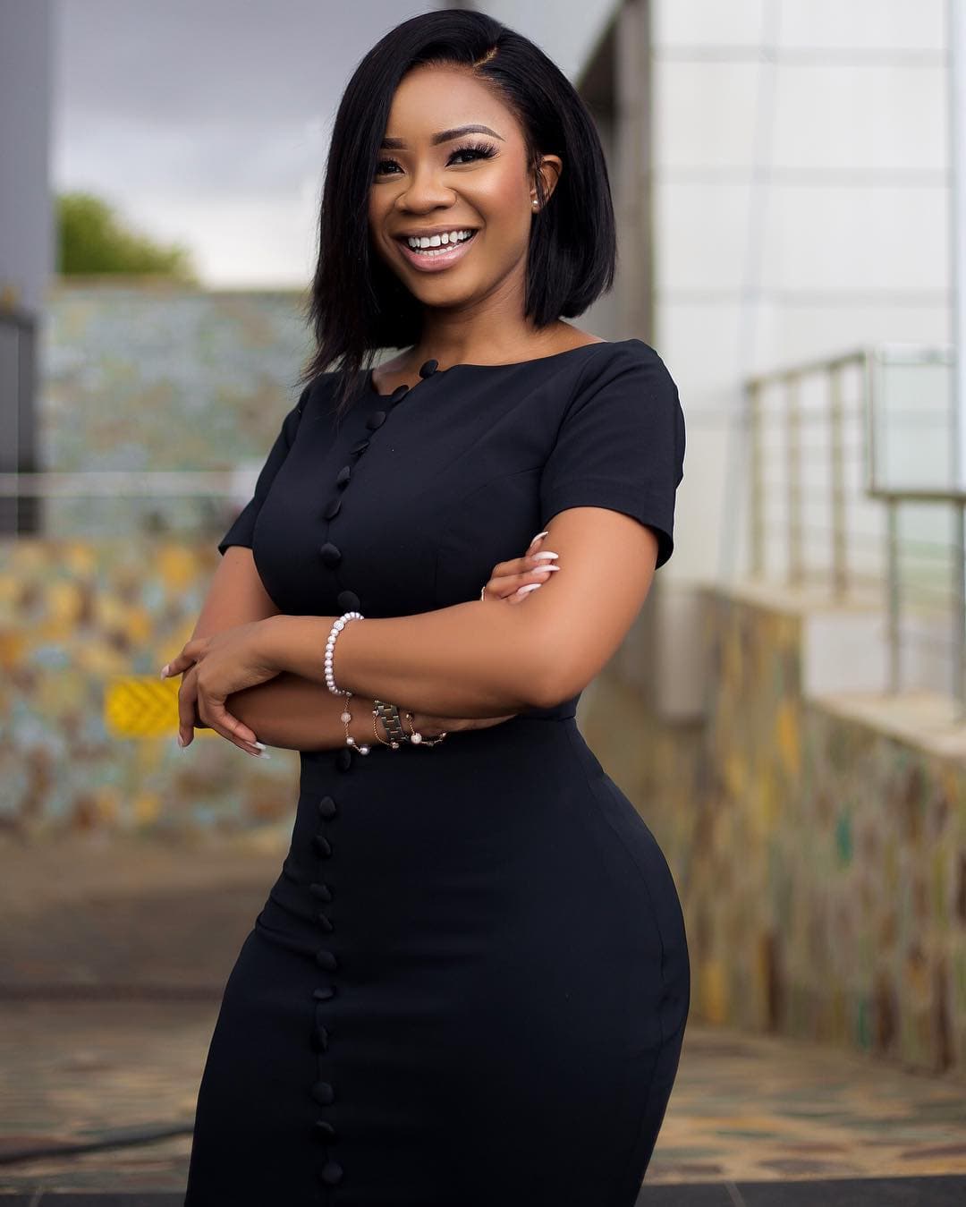 Serwaa Amihere with the perfect office wear outfit