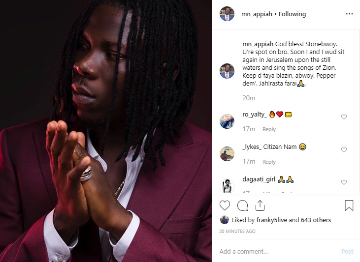 NAM1 praises Stonebwoy 