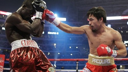 Clottey(left) Pacquiao (right)