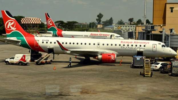 The Kenya Airways flight had to be cancelled because of the joke gone wrong