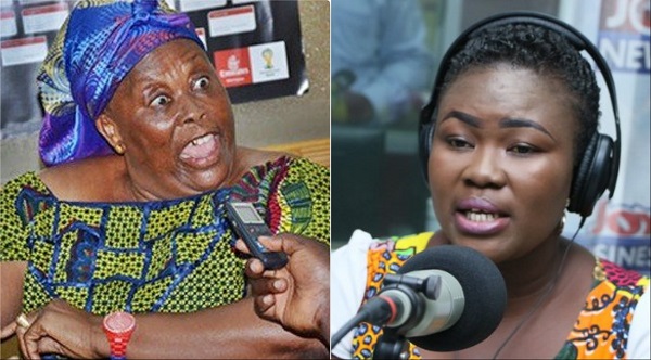 Hajia Fati (left) and Adom FM reporter Akosua Sakyiwaa aka Ohemaa (right) 