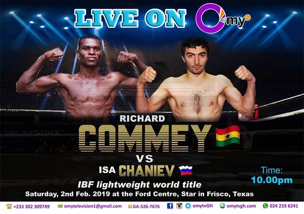 BOXING: OMY TV to broadcast  Richard Commey, Isa Chaniev bout