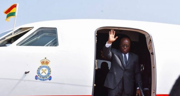 President Akufo-Addo departs for South Africa, USA, and Ethiopia