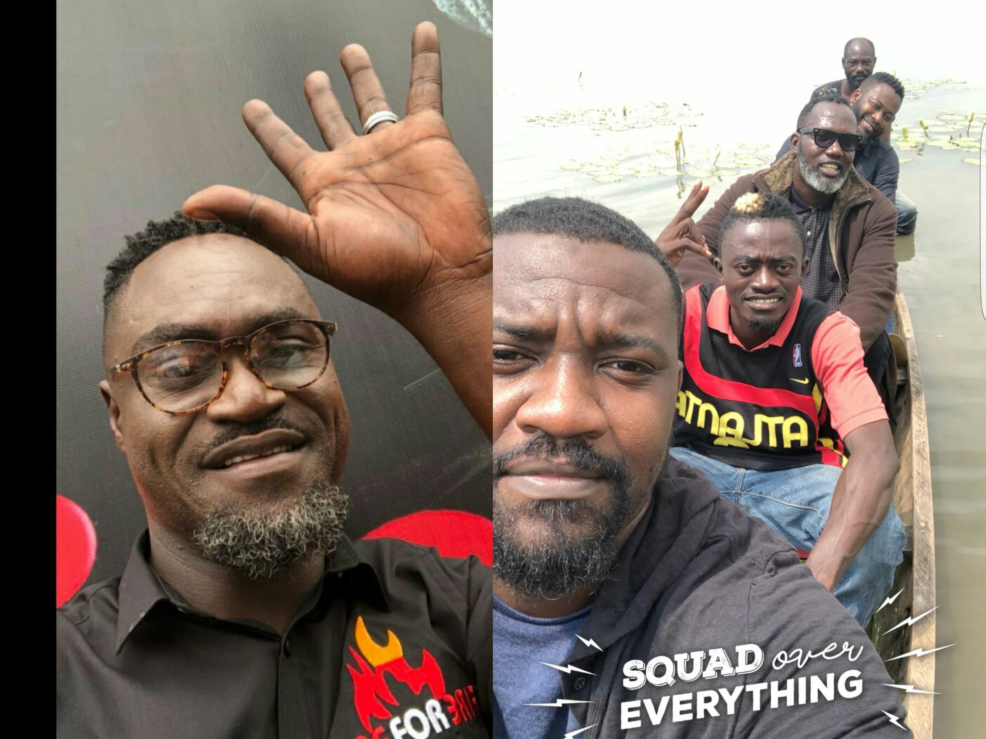 Countryman Songo shooting a movie with John Dumelo and Lil Win