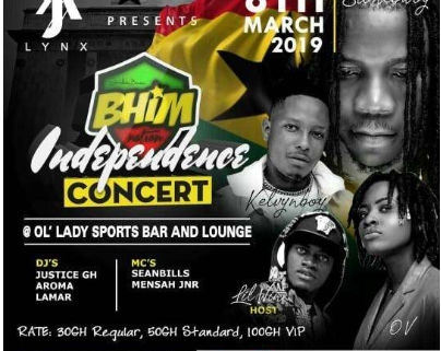 Stonebwoy, Kelvynboy, OV, LilWin to headline 2019 Bhim Independence Concert 