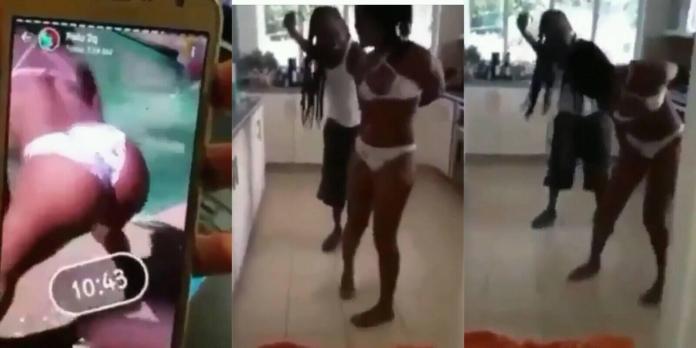 VIDEO: Father beats her daughter for uploading a video of herself twerking on her WhatsApp status