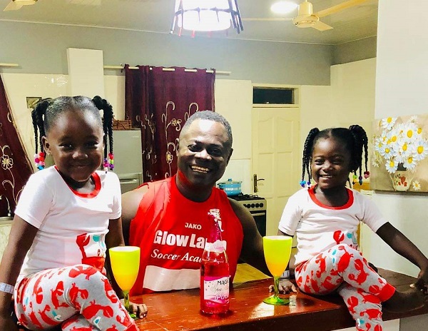 PHOTOS: Odartey Lamptey smiles again as he displays his 'biological' kids 